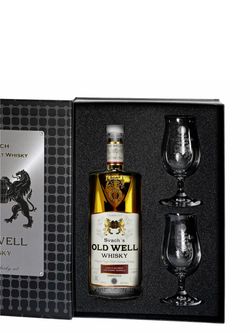 Destilérka Svach (Svachovka) Dárkový box: Svach s Old Well whisky Bourbon a Sherry 46,3% 0,5l + 2 whisky skleničky